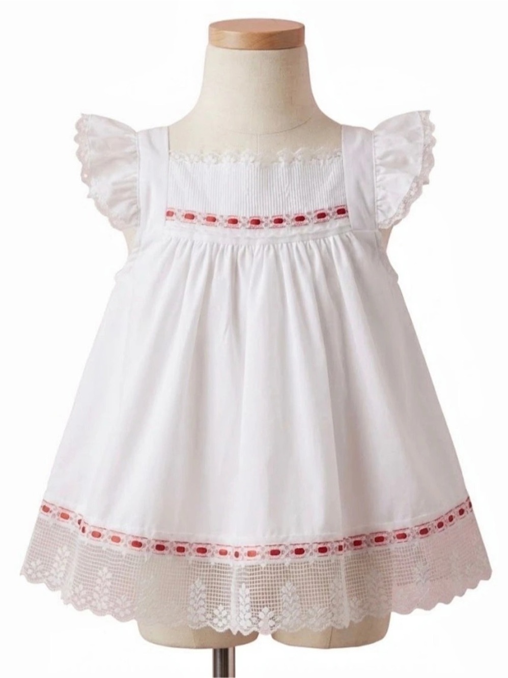 Bryan White Eyelet Trim Dress Size 18M